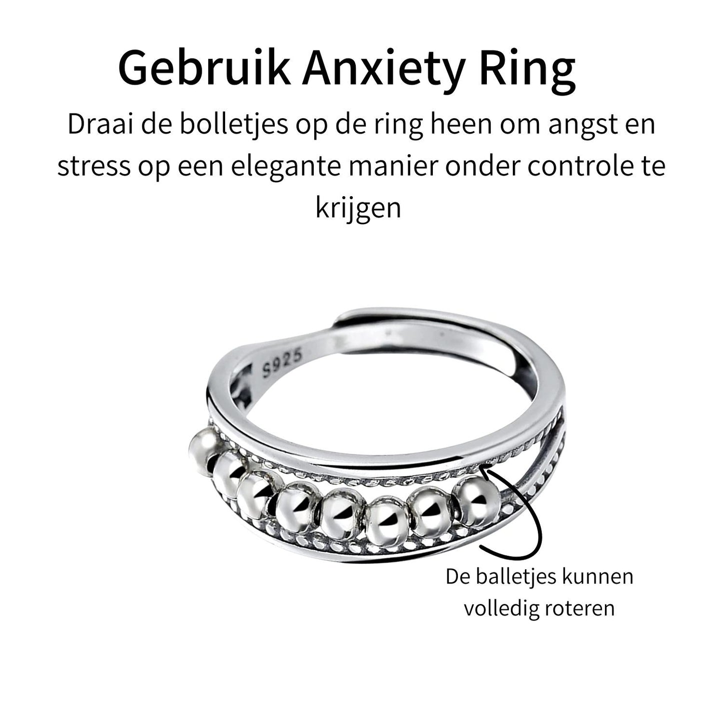 Anxiety Ring (Golf) zilver 925 Gebruik