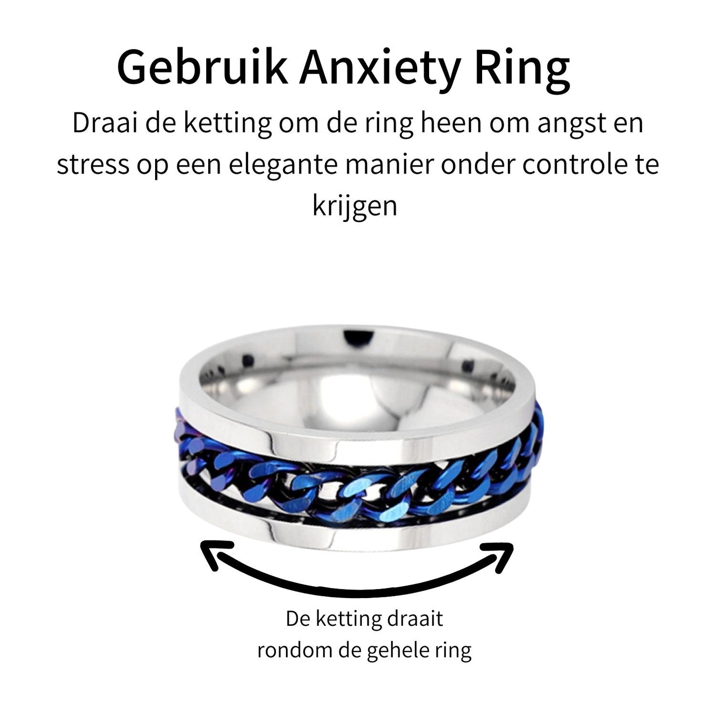 Anxiety Ring (Kettinkje) Blauwe ketting Gebruik