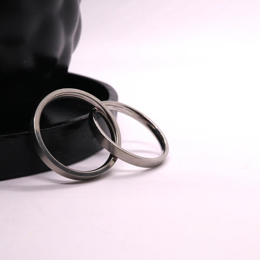 Anxiety Ring (twee ringen) Zilver-Zilver sfeerbeeld