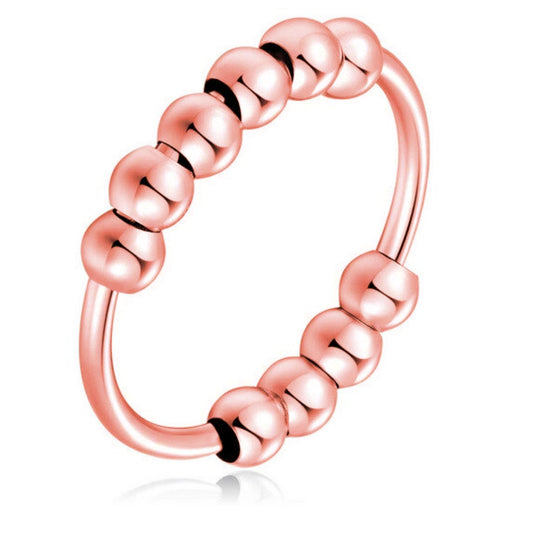 Anxiety Ring rosé goud kleurig (RVS)