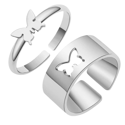 Butterfly Friendship Ring Silver