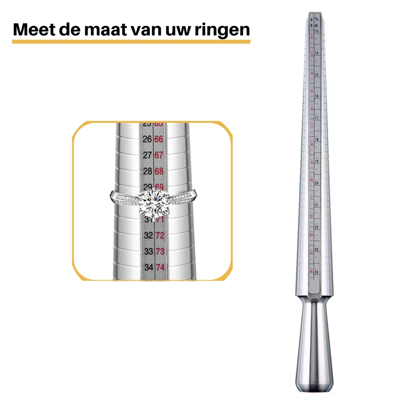 ringmeter - ringstok meet de maat van uw ringen